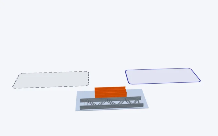 Animation 3D d’un rack démonté puis remonté sur un nouveau plan